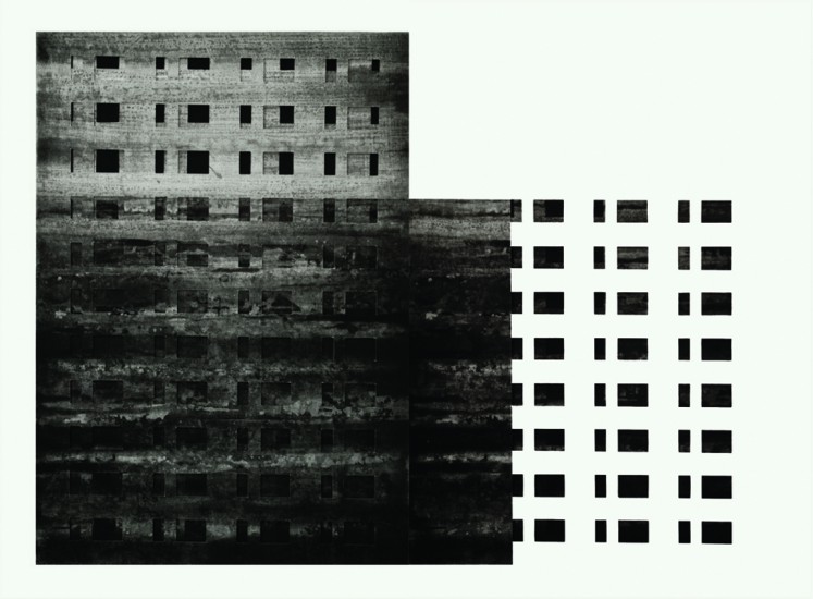 Z cyklu 48,5 | akwatinta, szablon, tech. własna | 100x70cm | 2016